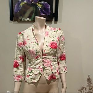 11. Banana Republic floral blazer in size 2